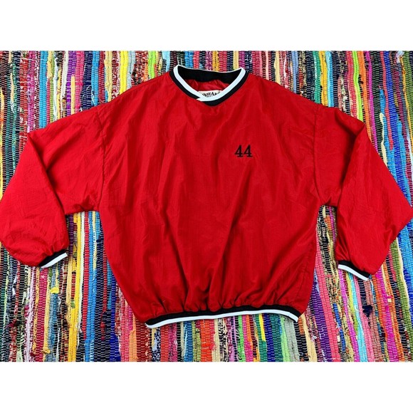 VTG 80's WestArk Sundown Men's XL Jacket Windbreaker Polo Horse Equestrian Red